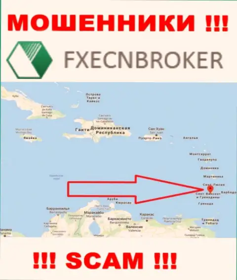 ФХЕЦНБрокер - это АФЕРИСТЫ, которые зарегистрированы на территории - Saint Vincent and the Grenadines