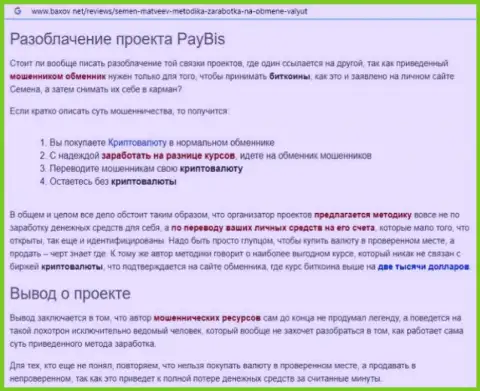 PayBis денежные средства не выводит, так что пытаться не стоит (обзор афер)