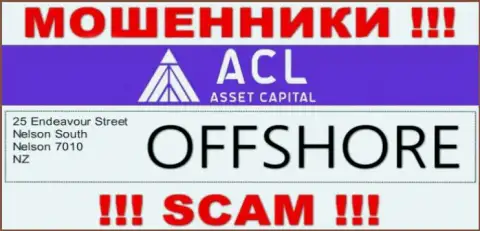 Офшорный адрес регистрации Asset Capital - 25 Endeavour Street, Nelson South, Nelson 7010, NZ, информация взята с web-ресурса компании