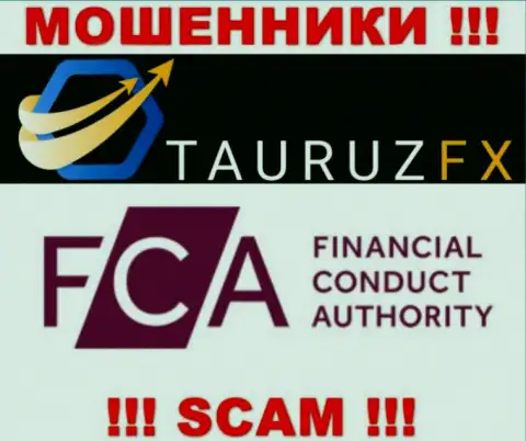 На сайте Tauruz FX имеется информация о их жульническом регуляторе - FCA