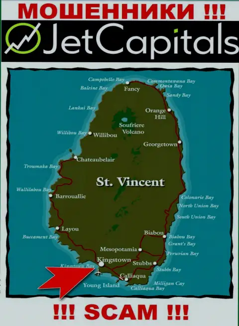 Kingstown, St Vincent and the Grenadines - здесь, в оффшоре, отсиживаются интернет мошенники Jet Capitals