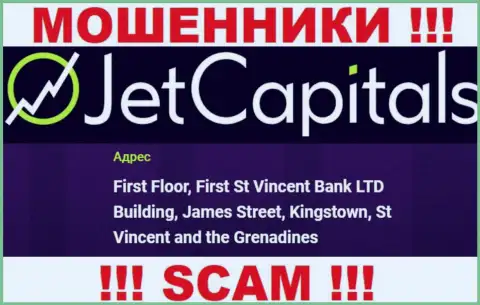 Jet Capitals - МОШЕННИКИ, отсиживаются в офшоре по адресу: First Floor, First St Vincent Bank LTD Building, James Street, Kingstown, St Vincent and the Grenadines