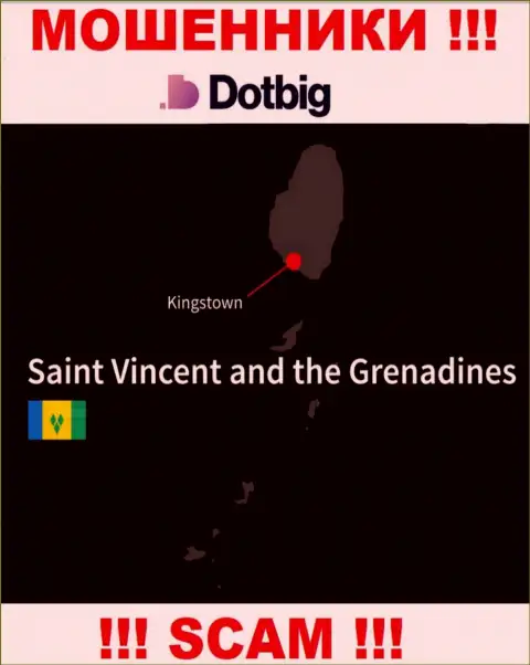 DotBig Com имеют оффшорную регистрацию: Сент-Винсент и Гренадины - будьте крайне внимательны, кидалы