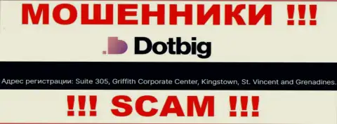 Абсолютно все клиенты DotBig однозначно будут ограблены - данные internet мошенники осели в оффшорной зоне: Suite 305, Griffith Corporate Centre Kingstown, St. Vincent and the Grenadines