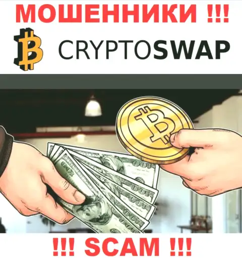Весьма опасно доверять Crypto Swap Net, оказывающим услугу в сфере Крипто обменник