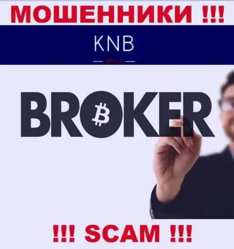 Брокер - конкретно в указанном направлении предоставляют свои услуги интернет мошенники КНБ-Групп Нет