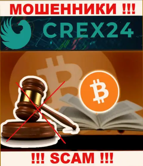 Никто не регулирует действия Crex 24, значит прокручивают свои делишки противоправно, не работайте совместно с ними