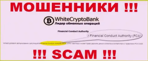 White Crypto Bank - это кидалы, противозаконные уловки которых крышуют тоже мошенники - Financial Conduct Authority (FCA)