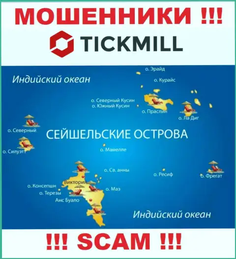 С конторой Tickmill не советуем совместно работать, адрес регистрации на территории Republic of Seychelles