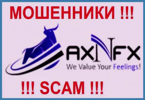 Логотип мошеннического дилера Axn FX